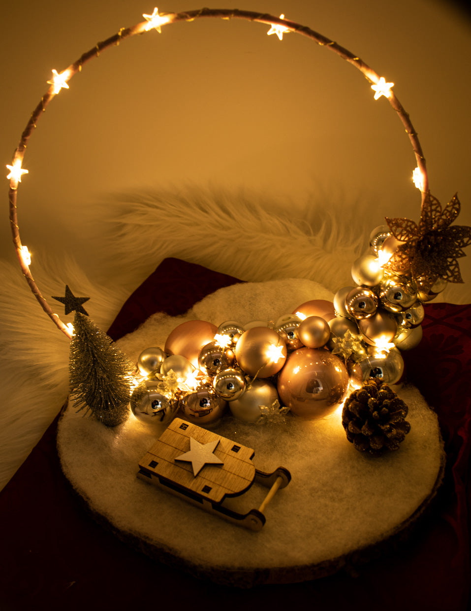 Winterdeko Ring inkl. Beleuchtung