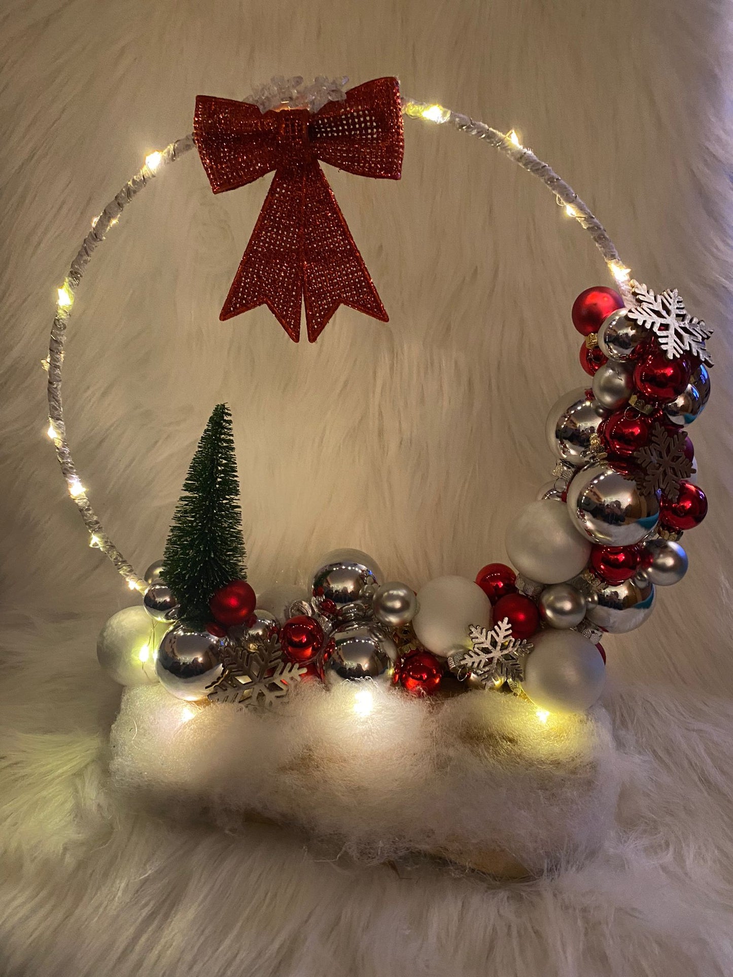 Winterdeko Ring inkl. Beleuchtung