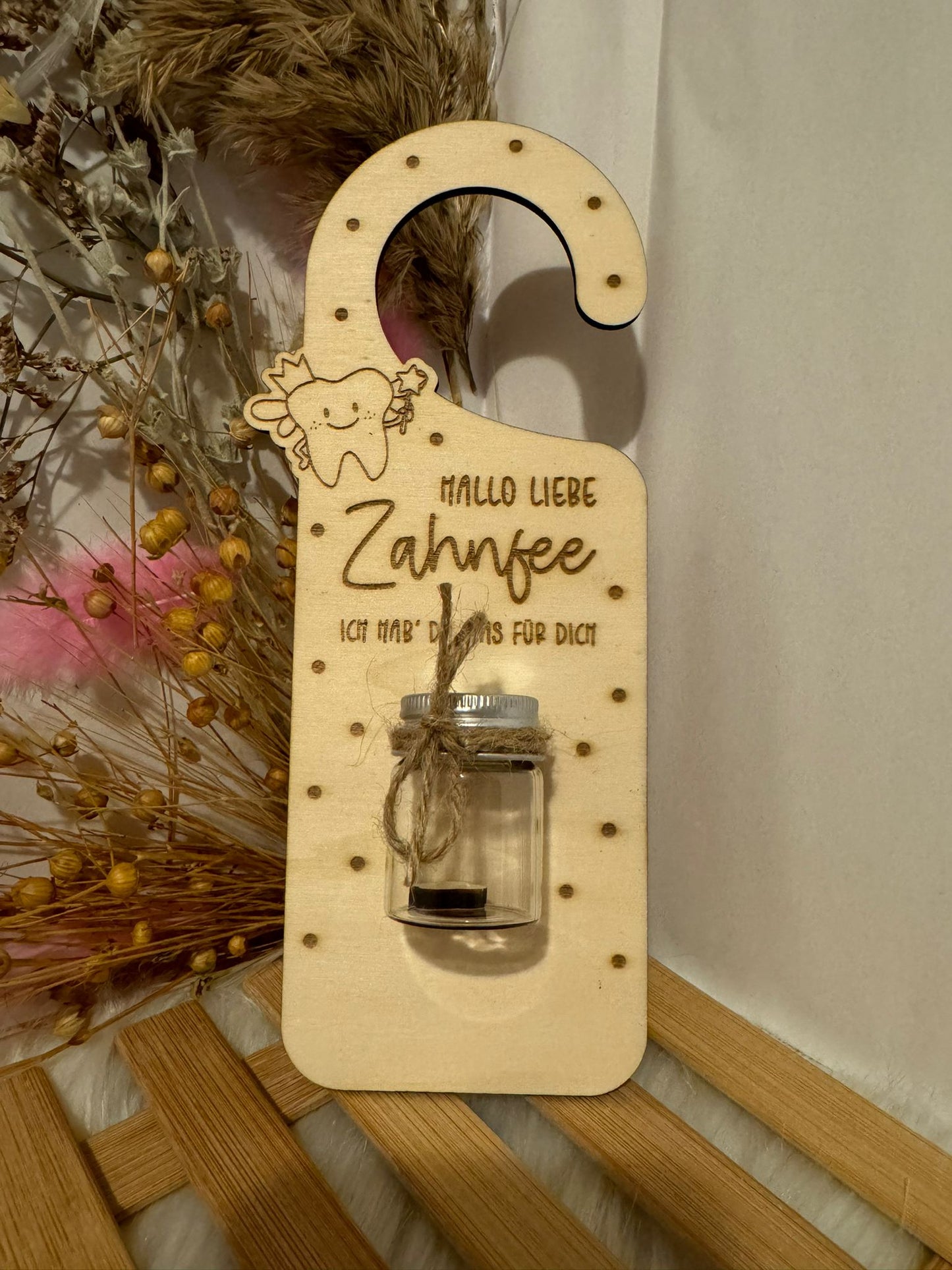 Zahnfee Türhänger mit Fläschchen