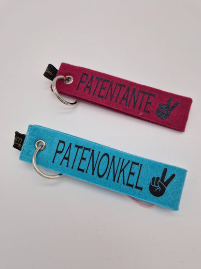 Schlüsselanhänger Filz "Patenonkel / Patentanter"