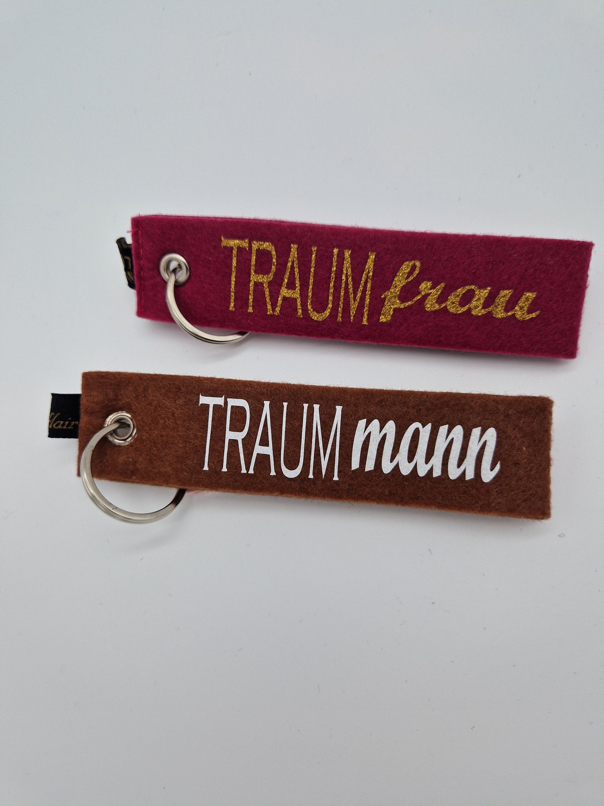 Schlüsselanhänger Filz "Traumfrau / Traummann"